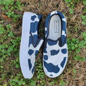 Cow Print Three In Shoes Size 8 worn once EUC